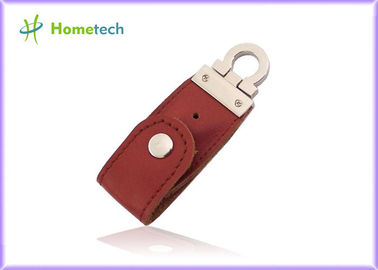 USB 2.0 가죽 USB 플래시 디스크 열쇠 고리, 플래시 메모리 펜 드라이브 USB 엄지 지팡이