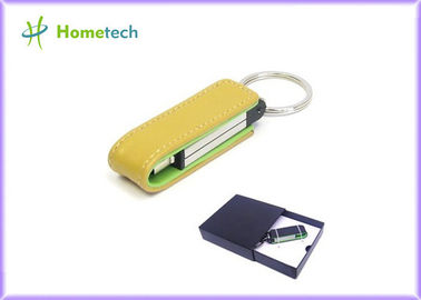 16GB USB 2.0 가죽 USB 플래시 디스크/황색 가죽 U 디스크 윈도 비스타