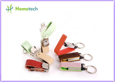 고용량 16GB 가죽 USB 플래시 디스크, 소형 열쇠 USB 플래시 디스크