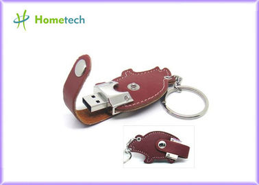 소형 가죽 USB 64GB를 가진 플래시 디스크 16GB 32GB 고용량