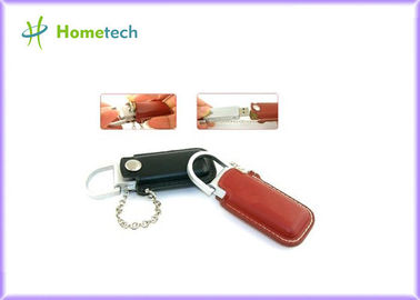 열쇠 고리 가죽 USB 플래시 디스크는, 4GB/8GB 주문 엄지 몹니다