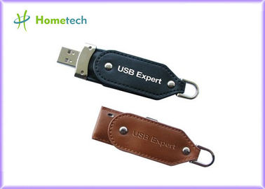 까만 가죽 USB 플래시 디스크 16GB/일을 위한 가죽 펜 드라이브