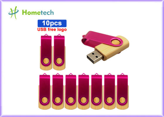 우호적인 USB 2.0 3.0 금속 대나무 나무로 된 USB 스틱 고속도 로고 주문 제작된 Eco