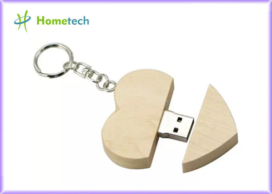 8GB 5-15MB/S 단풍나무 목제 심장에 의하여 형성되는 Usb 섬광 드라이브