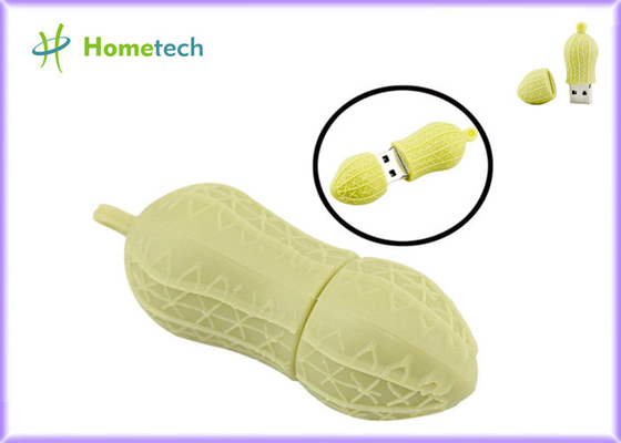 땅콩 포탄 PVC 플라스틱에 의하여 주문을 받아서 만들어지는 USB 섬광 드라이브 4GB 8GB 4.3x1.3cm