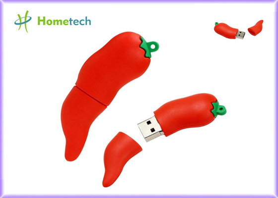 프로모션 선물을 요구하는 칠리 고추 모양이 형성된 PVC 32GB USB 펜 드라이브